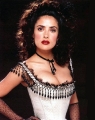 Salma Hayek posing in gorgious dress with plunging neckline