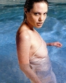 Angelina Jolie on the swimming pool