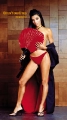 Eva Longoria wearing red lingerie