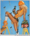 Pamela Anderson posing topless at the costruction yard 