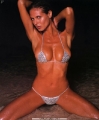 Heidi Klum posing in hot silver sexy bikini
